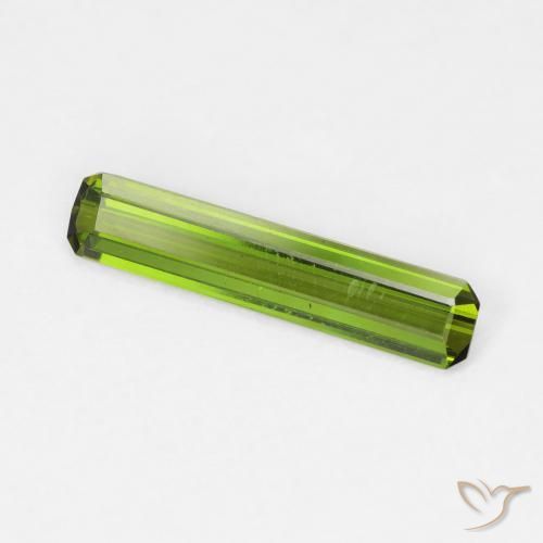 Tourmaline Vert foncé naturelle Octogone / coupe Émeraude, 0.94 ct, VVS
