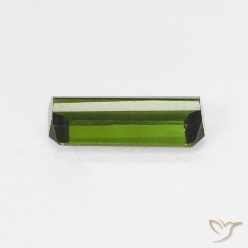 Tourmaline Vert moyen naturelle Octogone / coupe Émeraude, 1.08 ct, VVS
