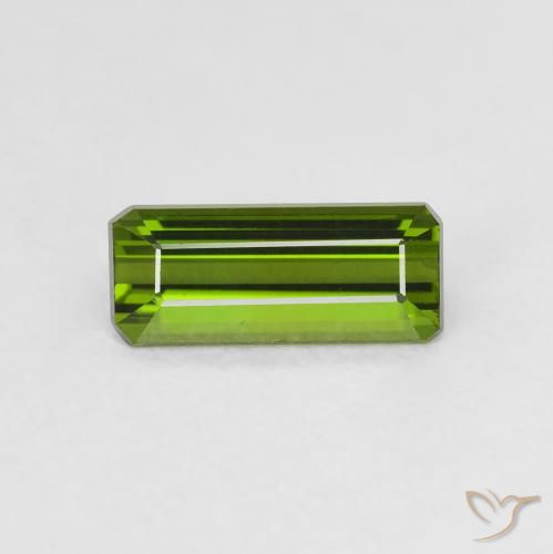 0.95ct Naturel Vert foncé Tourmaline, Taille émeraude, VVS