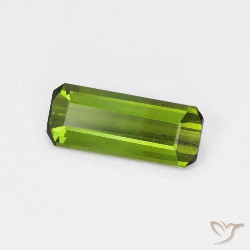 Tourmaline Vert moyen naturelle Octogone / coupe Émeraude, 0.54 ct, VVS