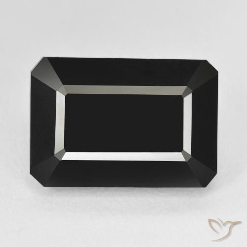 16.31ct Naturel Schorl Tourmaline, Taille émeraude, Opaque