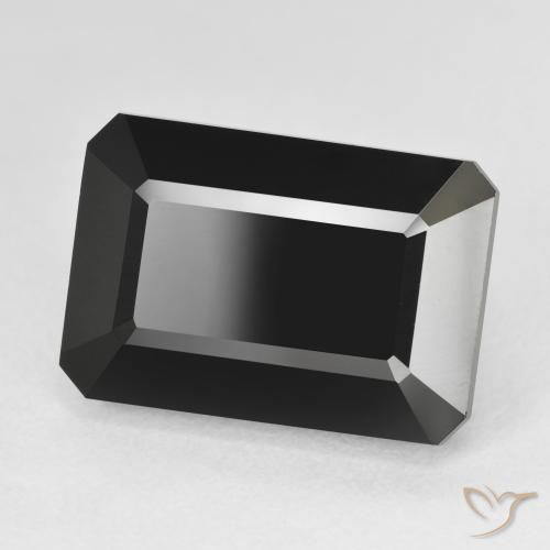 Tourmaline Schorl naturelle Octogone / coupe Émeraude, 16.31 ct, Opaque