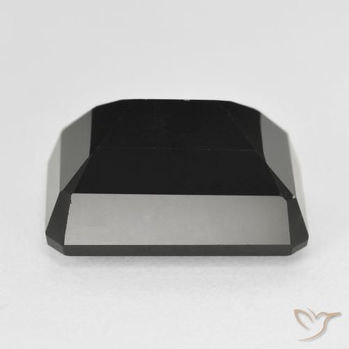 Tourmaline Schorl naturelle Octogone / coupe Émeraude, 16.31 ct, Opaque