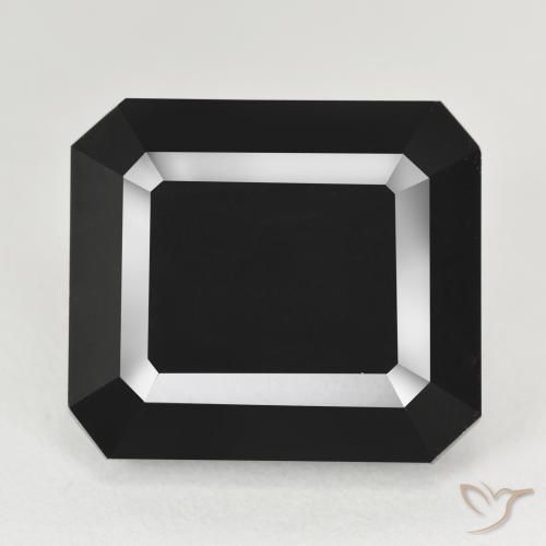 26.25ct Naturel Schorl Tourmaline, Taille émeraude, Opaque