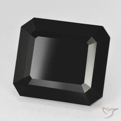 Tourmaline Schorl naturelle Octogone / coupe Émeraude, 26.25 ct, Opaque