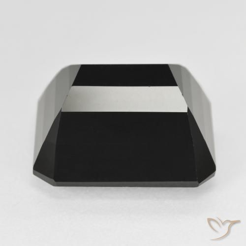 Tourmaline Schorl naturelle Octogone / coupe Émeraude, 26.25 ct, Opaque