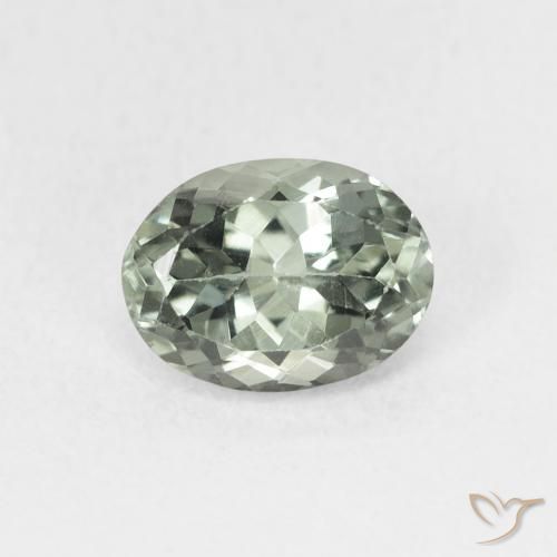 1.38ct Naturel Gris vert moyen Tourmaline, ovale, VS