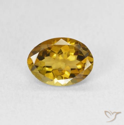 0.96ct Naturel Brun doré vert Tourmaline, ovale, VS, Photo A