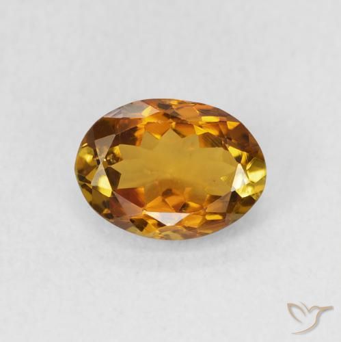1.27ct Naturel Golden Orange to Deep Brown Tourmaline, ovale, VS