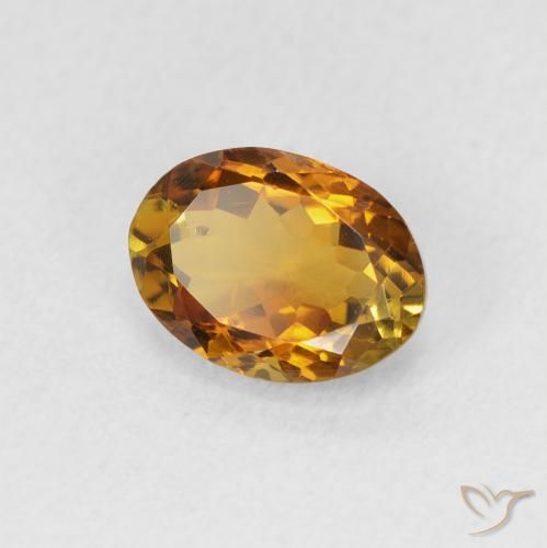 Tourmaline Golden Orange to Deep Brown naturelle ovale, 1.27 ct, VS