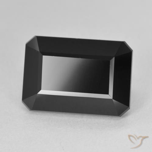 Tourmaline Schorl naturelle Octogone / coupe Émeraude, 9.07 ct, Opaque