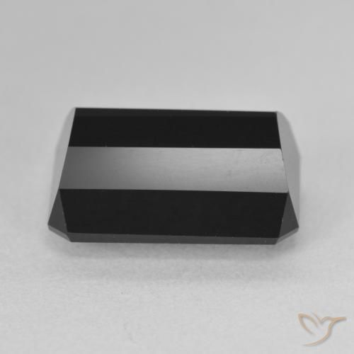 Tourmaline Schorl naturelle Octogone / coupe Émeraude, 9.07 ct, Opaque