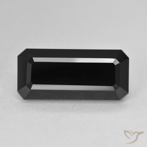 7.00ct Naturel Schorl Tourmaline, Taille émeraude, Opaque