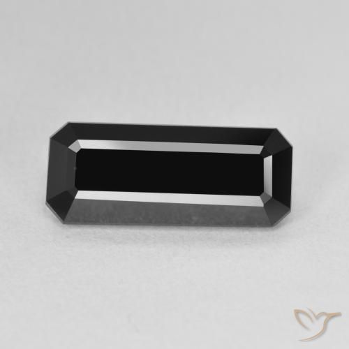 3.58ct Naturel Schorl Tourmaline, Taille émeraude, Opaque