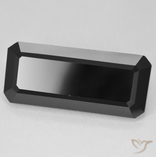 Tourmaline Schorl naturelle Octogone / coupe Émeraude, 17.27 ct, Opaque