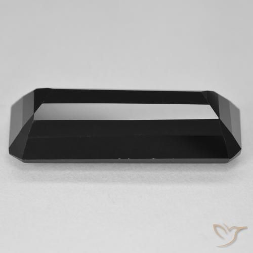 Tourmaline Schorl naturelle Octogone / coupe Émeraude, 17.27 ct, Opaque