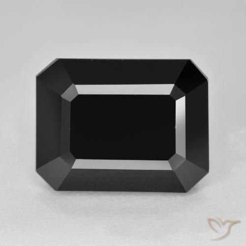 12.78ct Naturel Schorl Tourmaline, Taille émeraude, Opaque