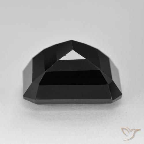 Tourmaline Schorl naturelle Octogone / coupe Émeraude, 12.78 ct, Opaque