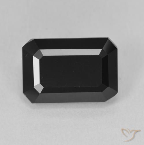6.04ct Naturel Schorl Tourmaline, Taille émeraude, Opaque