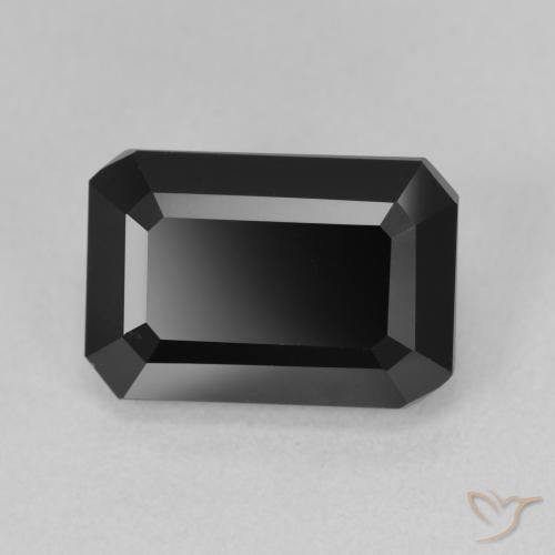 Tourmaline Schorl naturelle Octogone / coupe Émeraude, 6.04 ct, Opaque