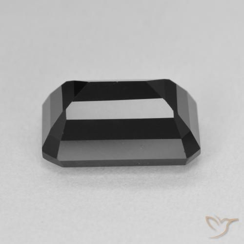 Tourmaline Schorl naturelle Octogone / coupe Émeraude, 6.04 ct, Opaque