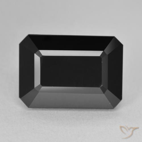 11.01ct Naturel Schorl Tourmaline, Taille émeraude, Opaque