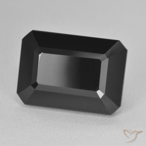 Tourmaline Schorl naturelle Octogone / coupe Émeraude, 11.01 ct, Opaque
