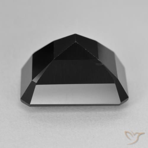 Tourmaline Schorl naturelle Octogone / coupe Émeraude, 11.01 ct, Opaque