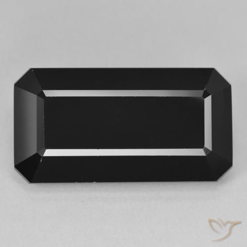 22.18ct Naturel Schorl Tourmaline, Taille émeraude, Opaque