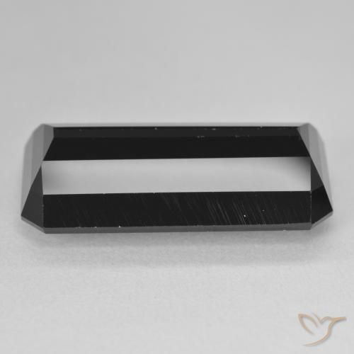 Tourmaline Schorl naturelle Octogone / coupe Émeraude, 22.18 ct, Opaque