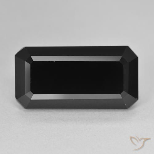 13.27ct Naturel Schorl Tourmaline, Taille émeraude, Opaque
