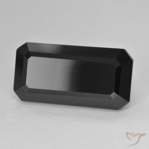 Tourmaline Schorl naturelle Octogone / coupe Émeraude, 13.27 ct, Opaque