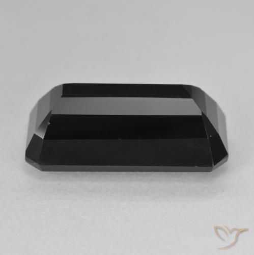Tourmaline Schorl naturelle Octogone / coupe Émeraude, 13.27 ct, Opaque