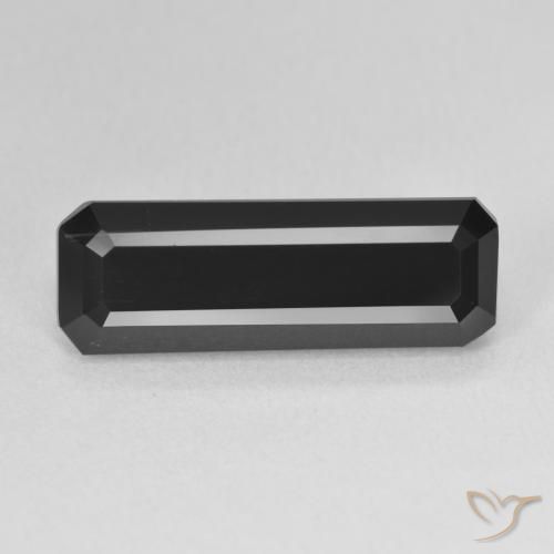 7.20ct Naturel Schorl Tourmaline, Taille émeraude, Opaque