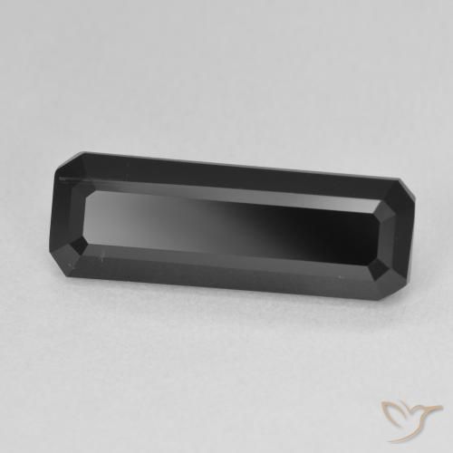 Tourmaline Schorl naturelle Octogone / coupe Émeraude, 7.20 ct, Opaque