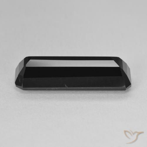 Tourmaline Schorl naturelle Octogone / coupe Émeraude, 7.20 ct, Opaque