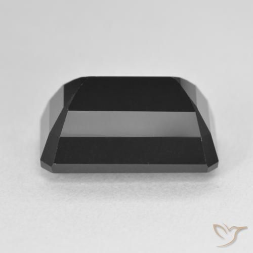 Tourmaline Schorl naturelle Octogone / coupe Émeraude, 9.48 ct, Opaque
