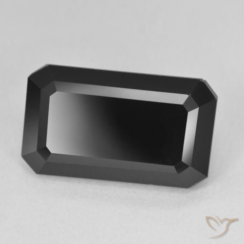 Tourmaline Schorl naturelle Octogone / coupe Émeraude, 11.61 ct, Opaque