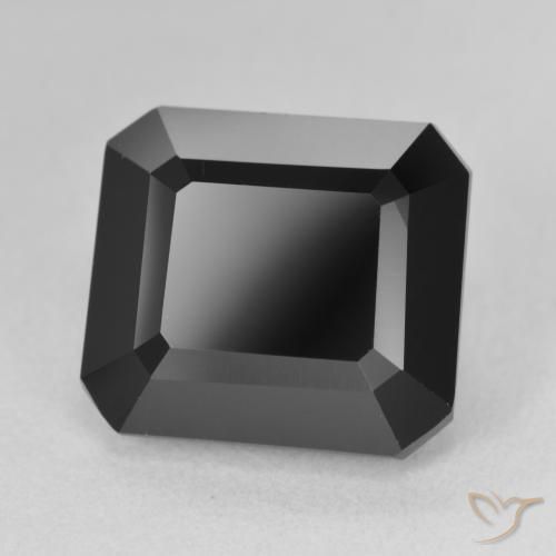 Tourmaline Schorl naturelle Octogone / coupe Émeraude, 10.24 ct, Opaque