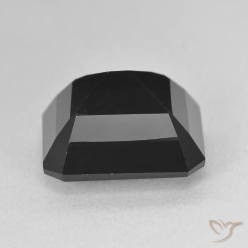Tourmaline Schorl naturelle Octogone / coupe Émeraude, 10.24 ct, Opaque