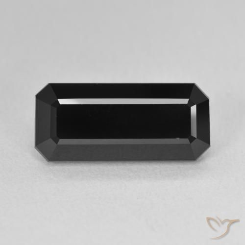4.79ct Naturel Schorl Tourmaline, Taille émeraude, Opaque