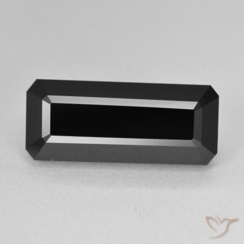 8.17ct Naturel Schorl Tourmaline, Taille émeraude, Opaque