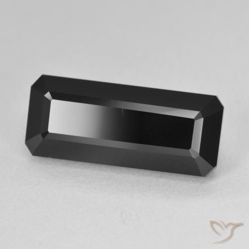 Tourmaline Schorl naturelle Octogone / coupe Émeraude, 8.17 ct, Opaque
