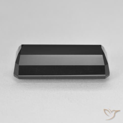 Tourmaline Schorl naturelle Octogone / coupe Émeraude, 8.17 ct, Opaque