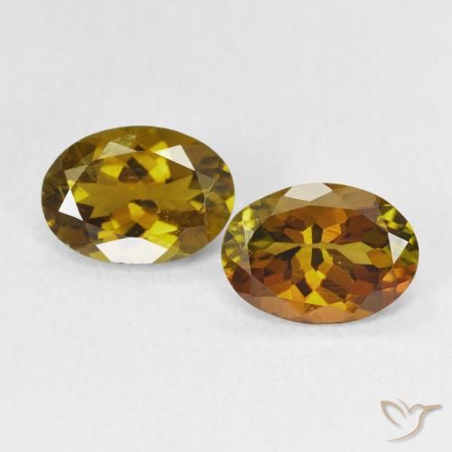 2.08ctw Naturel Or moyen Tourmaline, ovale, VS