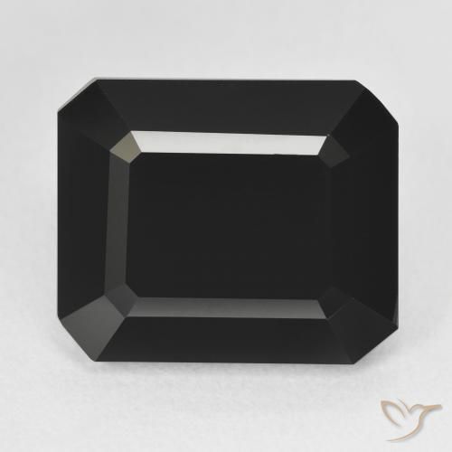 13.41ct Naturel Schorl Tourmaline, Taille émeraude, Opaque