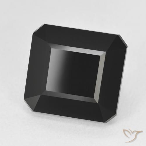 Tourmaline Schorl naturelle Octogone / coupe Émeraude, 8.84 ct, Opaque