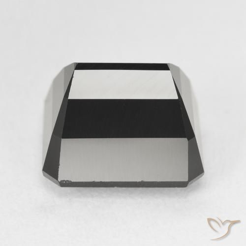 Tourmaline Schorl naturelle Octogone / coupe Émeraude, 8.84 ct, Opaque
