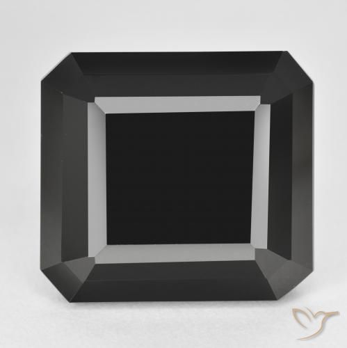 38.66ct Naturel Schorl Tourmaline, Taille émeraude, Opaque