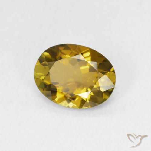 Tourmaline Or moyen naturelle ovale, 1.02 ct, VVS-VS